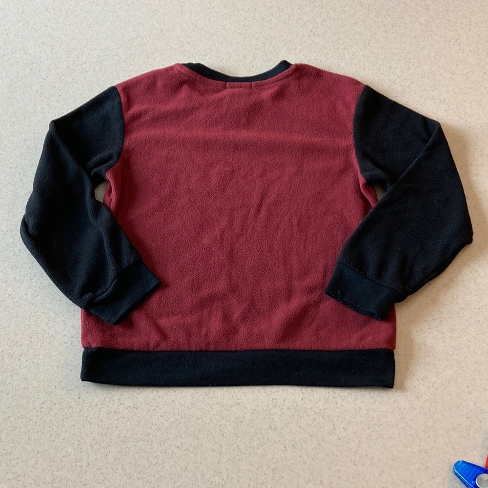 Cuddl Duds Maroon and Black Pajama Top Kids SIze 8 - Picture 4 of 7